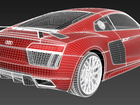 Audi R8 V10 Plus 2016 3D Model