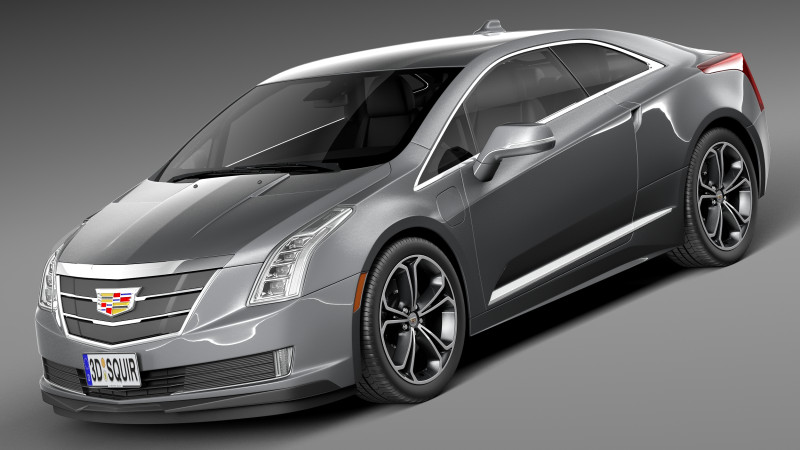 Cadillac ELR 2016 3D Model .c4d .max .obj .3ds .fbx .stl .blend 