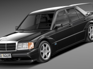 Mercedes-Benz 190E W201 Evolution II 1990 Modello 3D