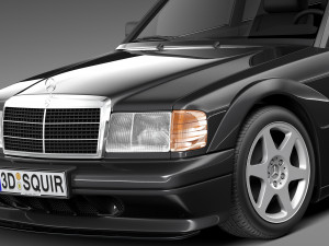 Mercedes-Benz 190E W201 Evolution II 1990 Modello 3D
