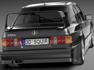 Mercedes-Benz 190E W201 Evolution II 1990 Modello 3D