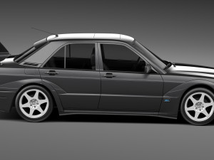 Mercedes-Benz 190E W201 Evolution II 1990 Modello 3D