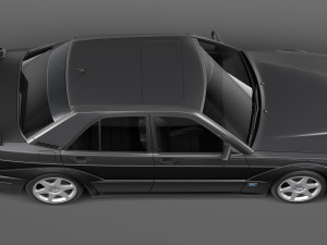 Mercedes-Benz 190E W201 Evolution II 1990 Modello 3D