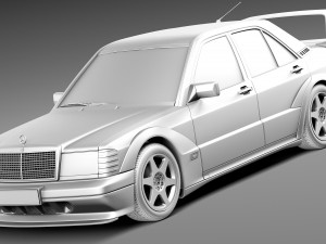 Mercedes-Benz 190E W201 Evolution II 1990 Modello 3D