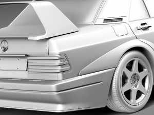 Mercedes-Benz 190E W201 Evolution II 1990 Modello 3D