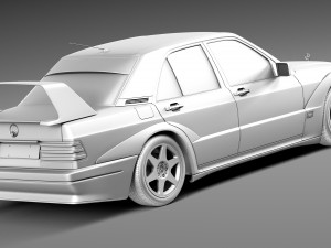 Mercedes-Benz 190E W201 Evolution II 1990 Modello 3D