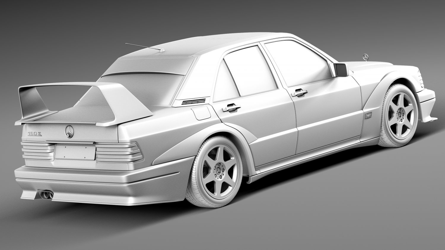 MercedesBenz 1990 190E, 3D Standard models