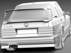 Mercedes-Benz 190E W201 Evolution II 1990 Modello 3D