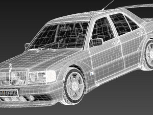 Mercedes-Benz 190E W201 Evolution II 1990 Modello 3D