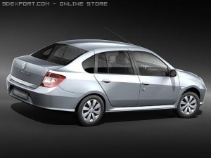 Renault Symbol Thalia 2009 3D 模型