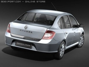 Renault Symbol Thalia 2009 3D 模型