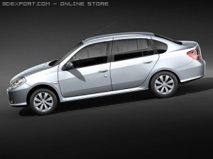Renault Symbol Thalia 2009 3D 模型
