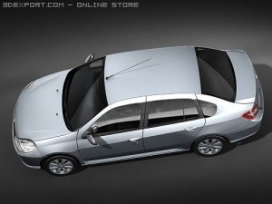 Renault Symbol Thalia 2009 3D 模型