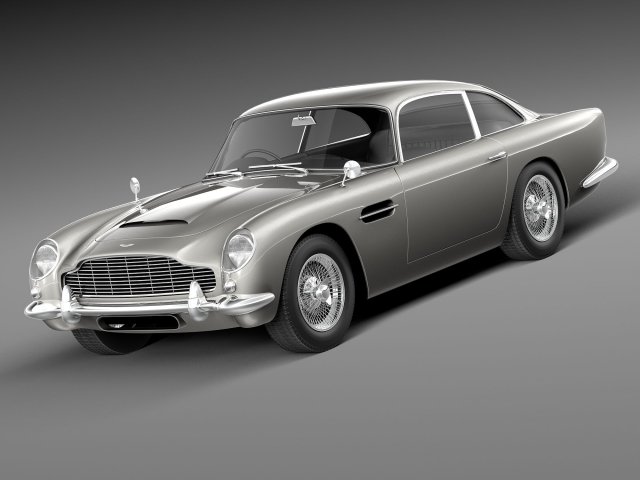 Aston Martin DB5 1963 hi-detail 3D Model .c4d .max .obj .3ds .fbx .stl .blend 