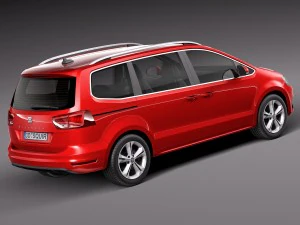 Seat Alhambra 2016 3D Model