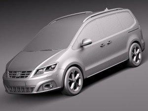 Seat Alhambra 2016 3Dモデル