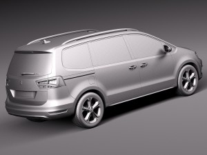 Seat Alhambra 2016 3Dモデル