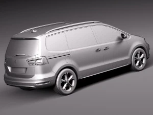 Seat Alhambra 2016 3D Model