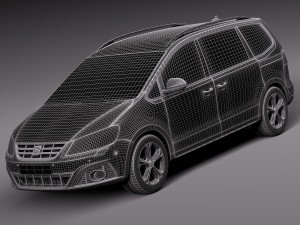 Seat Alhambra 2016 3Dモデル