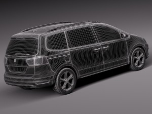 Seat Alhambra 2016 3Dモデル