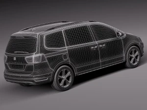 Seat Alhambra 2016 3D Model