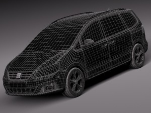 Seat Alhambra 2016 3Dモデル