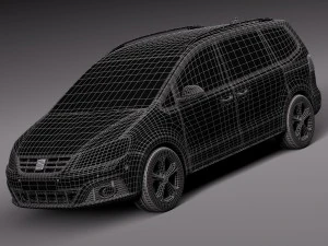 Seat Alhambra 2016 3D Model