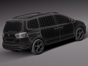 Seat Alhambra 2016 3Dモデル