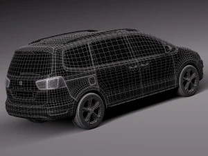Seat Alhambra 2016 3D Model