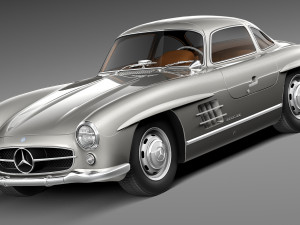 Mercedes-Benz 300 SL Gullwing W198 1954-1957 3D मॉडल