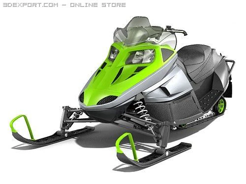 Snowmobile Arctic Cat F570 3D Model .c4d .max .obj .3ds .fbx .stl .blend
