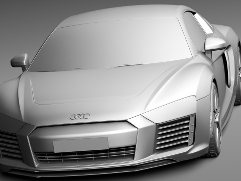 Audi R8 E-tron 2016 Model 3D