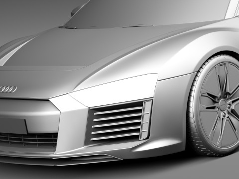 Audi R8 E-tron 2016 Model 3D