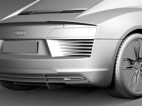 Audi R8 E-tron 2016 Model 3D