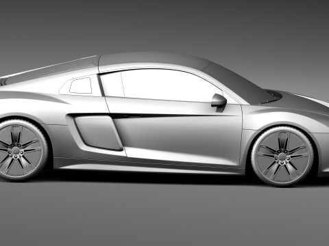 Audi R8 E-tron 2016 Model 3D