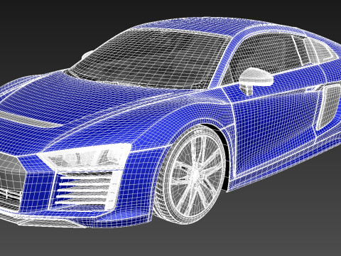 Audi R8 E-tron 2016 Modello 3D