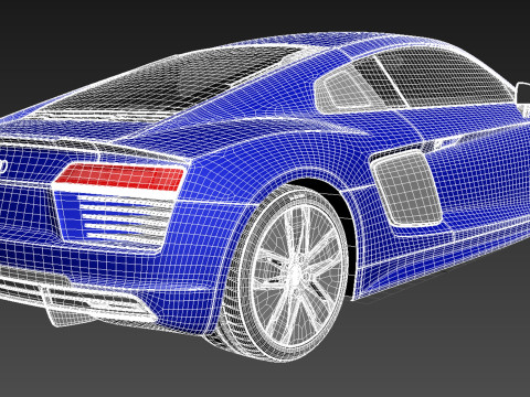 Audi R8 E-tron 2016 Modello 3D