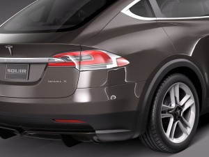 Tesla Model X Prototype 2012 3D 모델