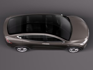 Tesla Model X Prototype 2012 3D 모델