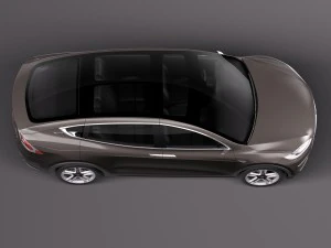 Tesla Model X Prototype 2012 3D Model