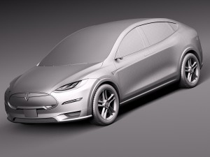 Tesla Model X Prototype 2012 3D 모델
