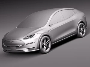 Tesla Model X Prototype 2012 3D Model