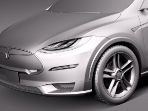 Tesla Model X Prototype 2012 3D 모델