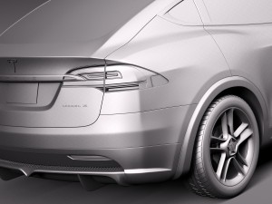 Tesla Model X Prototype 2012 3D 모델