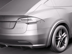 Tesla Model X Prototype 2012 3D Model