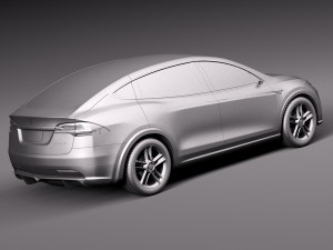 Tesla Model X Prototype 2012 3D 모델