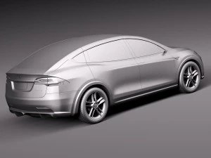 Tesla Model X Prototype 2012 3D Model