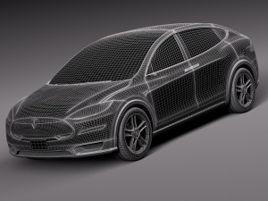 Tesla Model X Prototype 2012 3D 모델