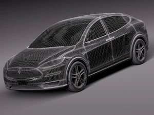 Tesla Model X Prototype 2012 3D Model