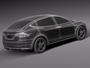 Tesla Model X Prototype 2012 3D 모델